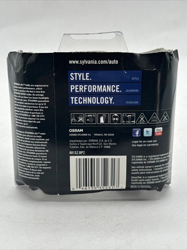 Pair 881 Fog Light Driving Bulbs 2 Lamps 12.8V 27 New - Image 2 of 2