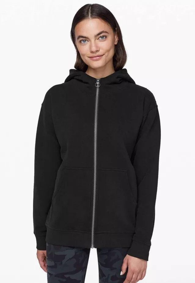 Lululemon Women All Yours Zip Up Hoodie Black Size Large L Great Condition