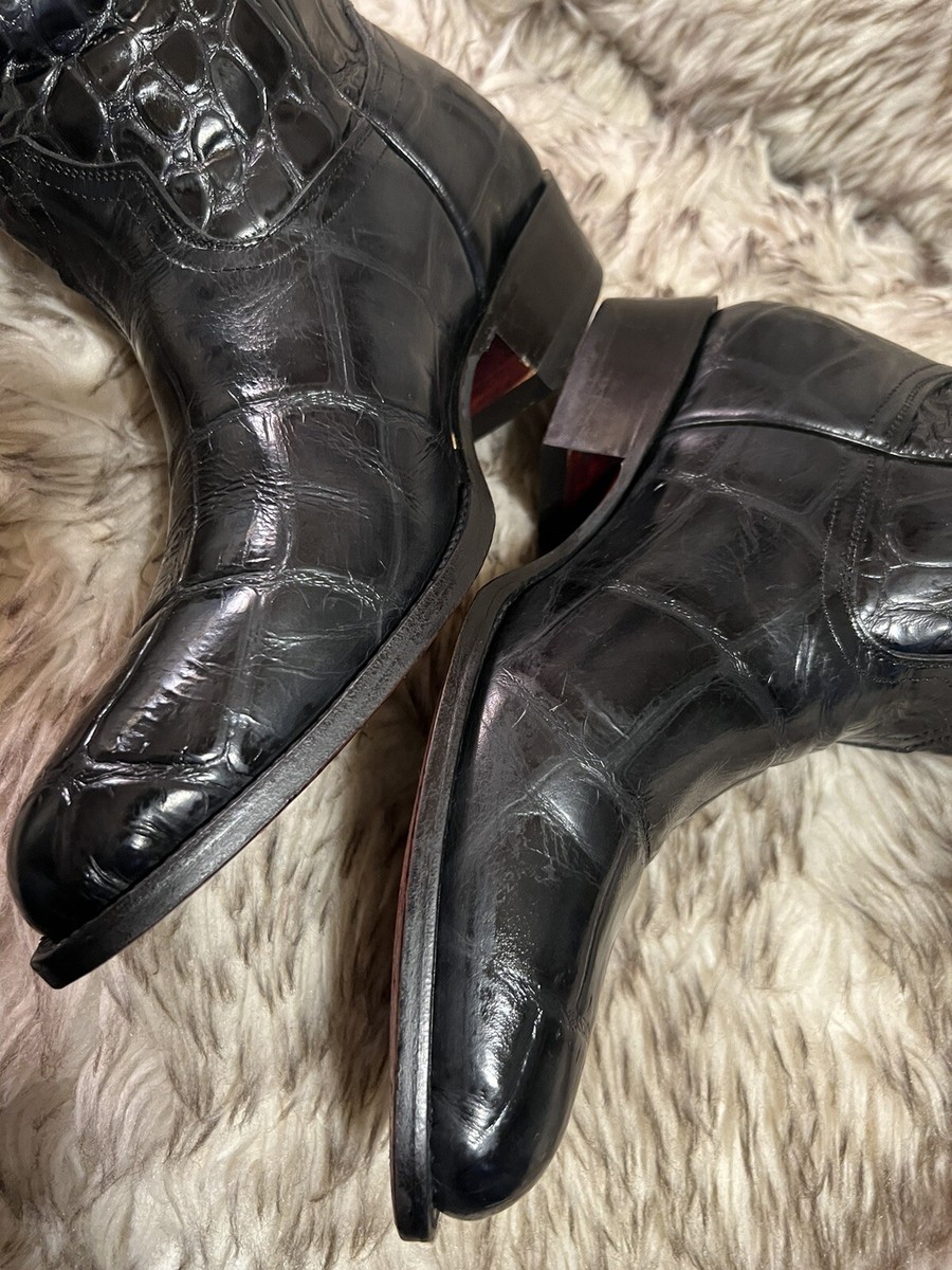 【PORTERNA】Rao Poin Boots ROGER BOOTS MEN QUALITY GATOR PRINT & LEATHER WESTERN BOOT
