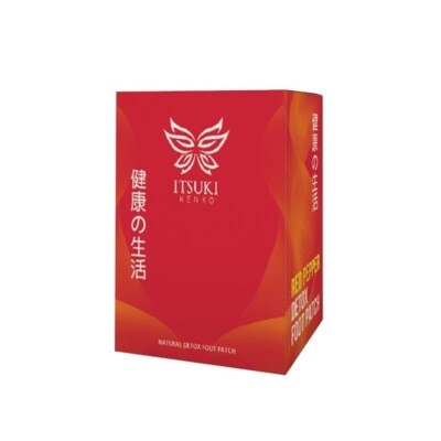 Itsuki Kenko Red Pepper Detox 40 Pcs Foot Patch Toxin Cleansing Pain Relief