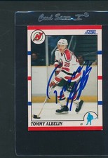 1990/91 Score #378 Tommy Albelin Devils Signed Auto *E7165