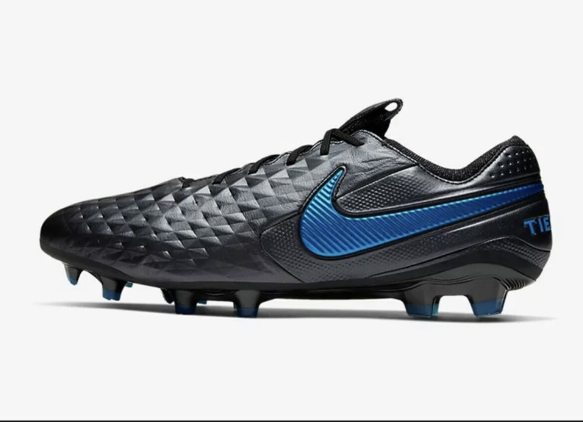 nike tiempo black blue