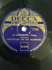 1940 MANTOVANI & HIS ORCHESTRA 10" 78 LA CUMPARSITA / JEALOUSY - DECCA F7571