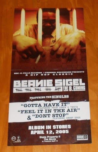 Beanie Sigel The B. Coming Poster 2-Sided Flat Promo 12x24 RAP - Foto 2 di 2