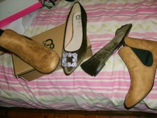 lot 2 paires neuves 37 !!! ballerines ideales sorties Cassis sem cuir + bottines