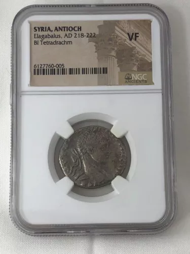 Elagabalus .Syria Antioch Elagabalus Ad.218 222 Bi Tetradrachm NGC