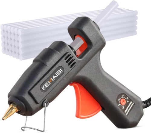 Full Size Hot Glue Gun kit, 100 Watt Temperature Adjustable Size, Black
