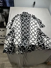 Step In Style Cotton Button Down Asymmetrical Long Sleeve Dress S Lagenlook