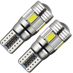2-X-T10-501-194-W5W-5630-LED-6SMD-Car-HID-CANBUS-Error-Free-Wedge-Light-Bulb-New