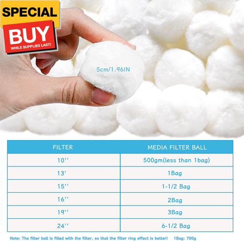 3.1 lbs Pool Filter Ball for Sand Filter Pump for Above Ground Pool, Eco-Friendl - Picture 4 of 7