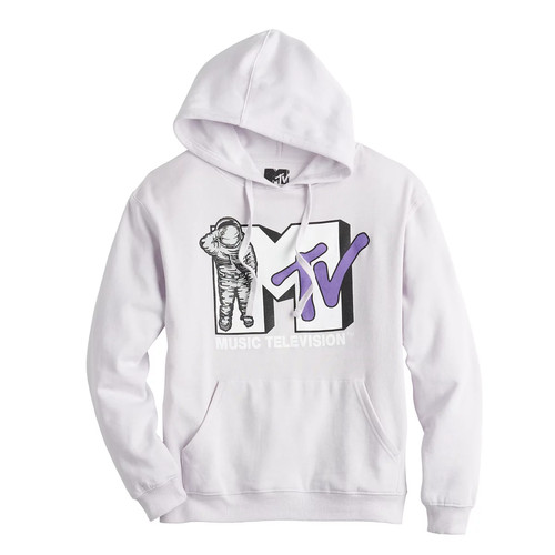 MTV Music Television Hoodie Sweatshirt Mens Size Large Lilac NWT