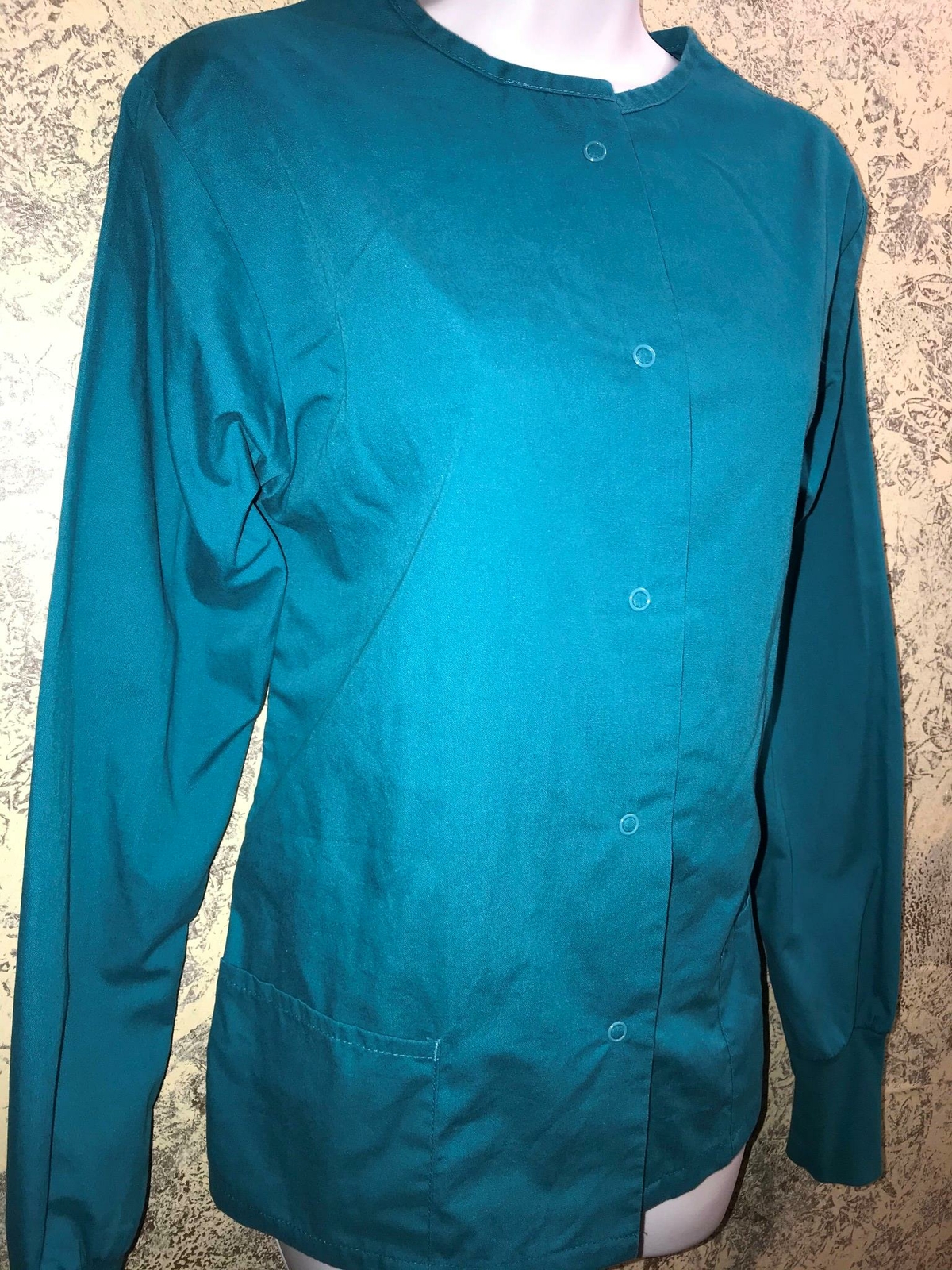 Scrubs jacket lab coat dental medical 2 pocket snap u… Gem