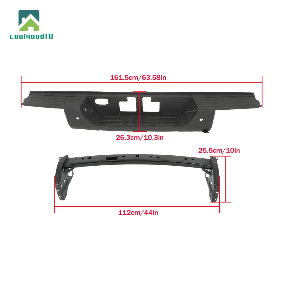 For 2014-2021 Toyota Tundra Limited Complete Steel Rear Bumper With Sensor Holes - Imagem 2 de 4