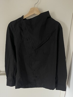 Jil Sander black asymmetric shirt S - M 
