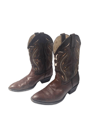 VERY HANDSOME CALEMEXICO TU ESTILO VAQUERO BOOTS MENS Authentic LEATHER Mexico Flag Eagle Embroidered Western  main image 3