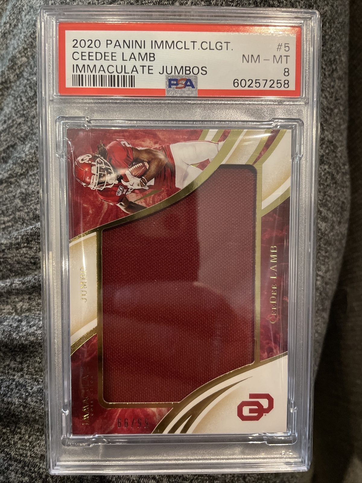 CeeDee Lamb Panini Immaculate Collegiate Immaculate Jumbos #5 Base