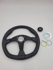 Lr Momo 350mm Steering Wheel Quark Blackair Leather Da5726