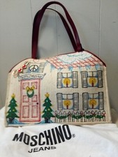 Borsa Moschino Maison made in Italy in lana e vera pelle finiture dust bag include