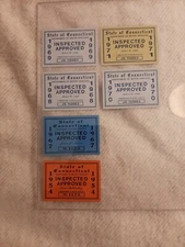 Connecticut  YOM Inspection Stickers.$14 each