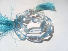 Blue Topaz Natural Nugget 10x16-11x22mm Smooth Loose Gemstone Beads 11" 190Cts