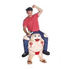 Adult Fat Stripper Piggyback Costume Men s Pole Dancer Ride On Bachelor Party