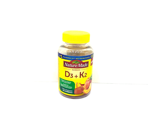NEW Nature Made D3 + K2 Gummies Dietary Supplement SEALED 06/2026