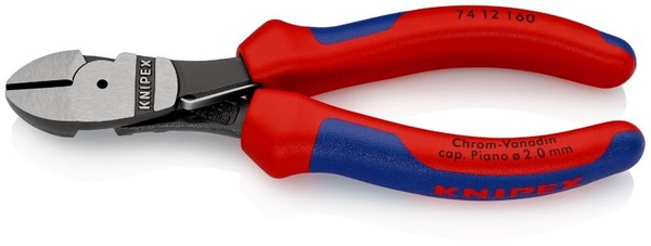 Knipex 74 12 160 Sb Kraft-Seitenschneider Mit Mehrkomponenten-HüLlen Schwarz Atr-image