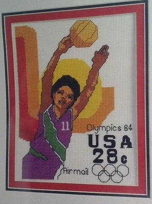 Basketball 1984 US Postal Olympic Stamp Kappie Originals. New Cross Stitch Kit