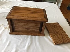Solid Oak Urn
