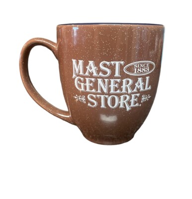 Mast General Store Coffee Mug Speckled Brown Save The Earth Chocolate 16 oz