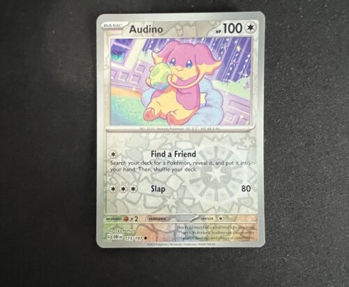 173/197 Audino : Reverse Holo Card : SV03 Obsidian Flames Pokemon TCG - Picture 1 of 2