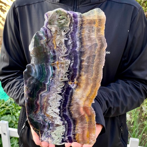 2.97LB Natural beautiful Rainbow Fluorite Crystal flake original stone specimen - Picture 4 of 15