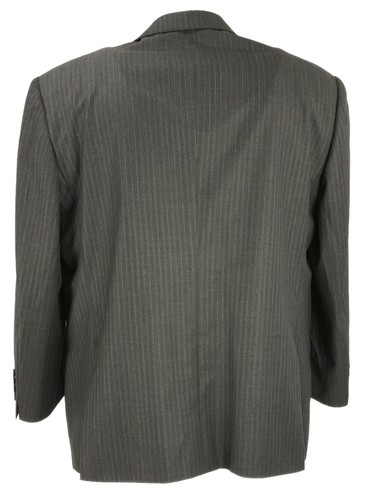 Brioni Palatino Super 150's Men's 48R Gray Pin Stripe Jersey Wool Notch Blazer - Picture 2 of 11