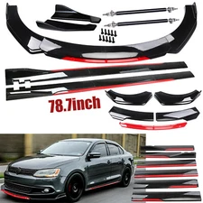 For VW Jetta MK6 MK7 Front Rear Bumper Spoiler Body Kit Splitter Side Skirt
