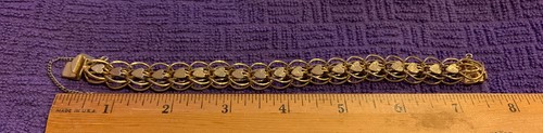 ❤️Bracciale Vintage MONET Charm Classico Fiorentino Cuore Link Firmato - Foto 6 di 6