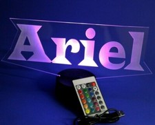 Personalized Name LED Night Light Up Lamp Kids Room 16 Colors Change With Remote