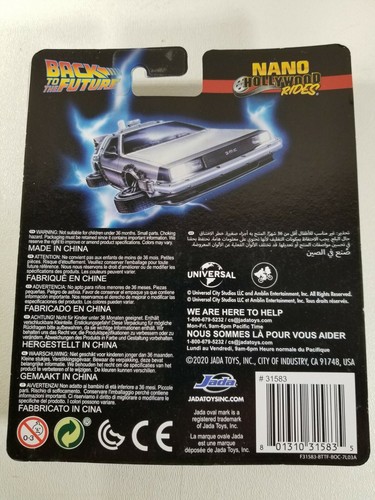 Jada Nano Hollywood Rides: 1.65" Regreso al Futuro Máquina del Tiempo Set ENVÍO GRATUITO - Imagen 4 de 4
