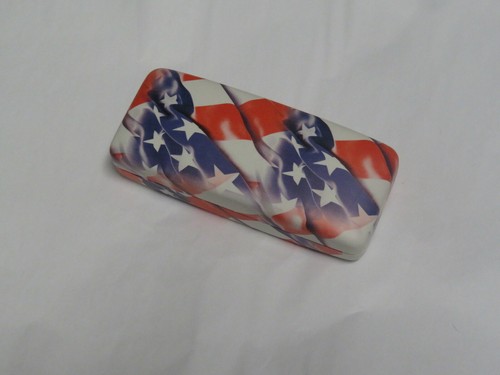 Vendita custodia occhiali Make America Great again MAGA rosso bianco blu grande guscio di vongole