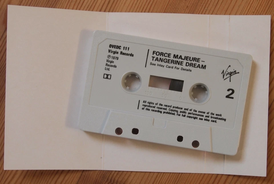 TANGERINE DREAM - FORCE MAJEURE (VIRGIN OVEDC111) 1980s UK CASSETTE REISSUE EX! - Image 3 of 3