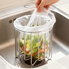 Multifunctional Trash Bag Holder Kitchen Storage Rack  Drainage Solution