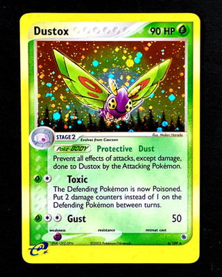 2003 Pokemon DUSTOX Ex Ruby & Sapphire HOLO Foil Rare e-Reader Set Card 6/109