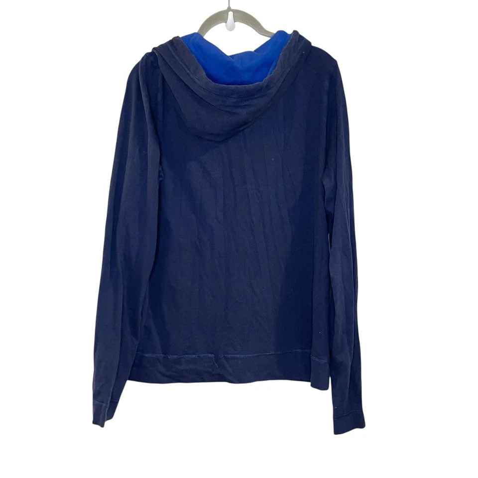Camiseta con capucha vintage Y2K Hollister para hombre L/S azul ligera delgada años 2000 talla L Foto 2 de 4