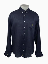 OAS - Embroidered Pineapple 100% Linen Mens L / 2XL. Shirt