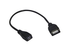 9 Inch USB 2.0 A Female to Micro B Female Extension Cable