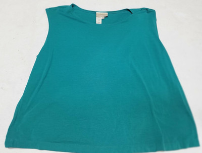 Coldwater Creek Women s 2XL Green Sleeveless Blouse   Great Condition