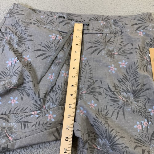 Travis Mathew Boardshorts Uomo 36 Western Way 9,5" Cuciture interne Coulisse Grigio Floreale - Foto 6 di 12