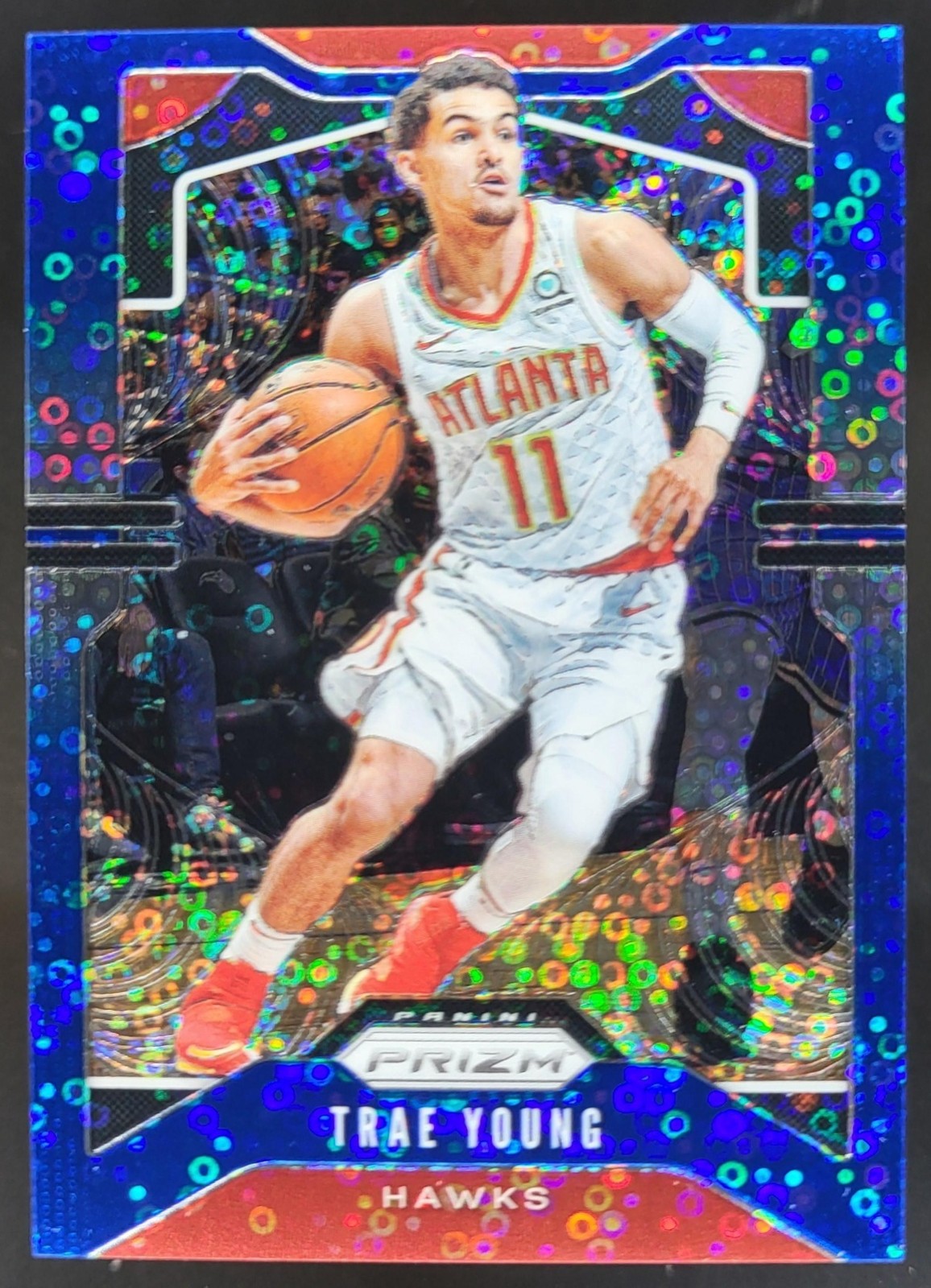 2019-20 Panini Prizm Trae Young Prizms Fast Break Blue /175 #31 Atlanta Hawks EW