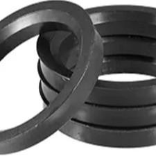 71.5mm to 56.1mm Universal Car Hub Centric Rings Black - Pack of 4 56.1mm