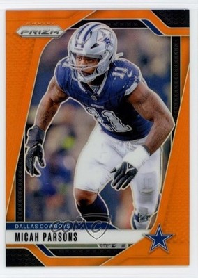 2024 Panini Prizm Orange Prizm 99/249 Micah Parsons #77 1qr7
