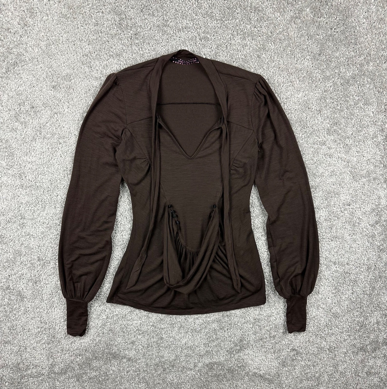 Fornarina Long Sleeve Top Women’s Size XS Avant Garde Y2K 00s Style